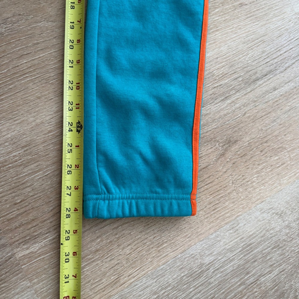 Ultra Game NFL Miami Dolphins Sweatpants Mens Small Teal Orange Joggers Fleece - Picture 6 of 8